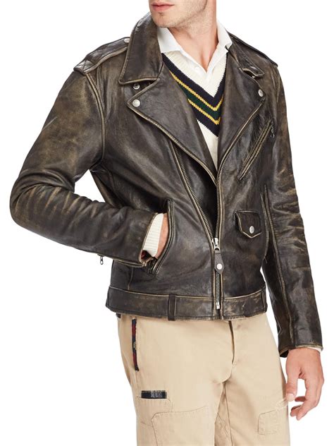 motorcycle jacket ralph lauren